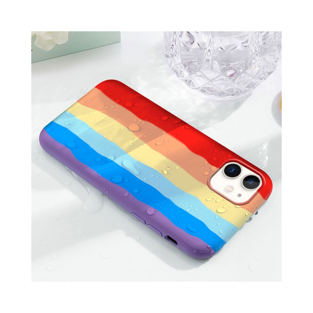 Capa Silicone Rainbow iPhone 12