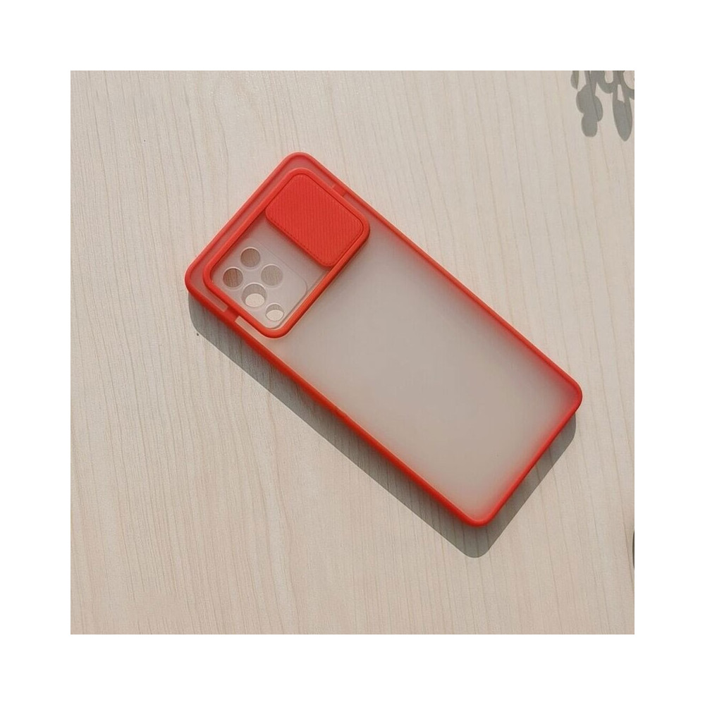 Capa Samsung Galaxy A12 - Câmara Slide Vermelho Capa Samsung Galaxy A12 - Câmara Slide Vermelho