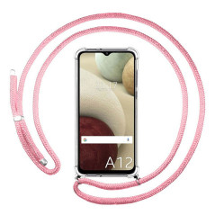 Capa Samsung Galaxy A12 - Anti Choque Cordão Rosa