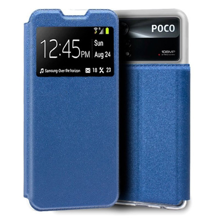 Capa Xiaomi Poco X4 Pro 5G -  Flip Janela Lux Azul