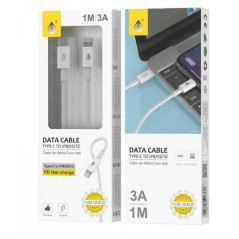 Cabo iPhone / USB-C - OnePlus PD 3A 1M Branco