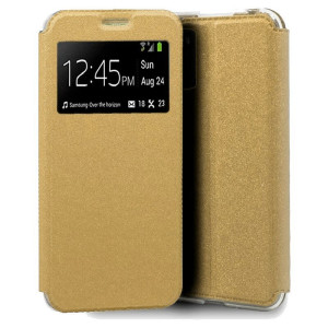 Capa Samsung Galaxy A13 - Flip Janela Lux Dourado