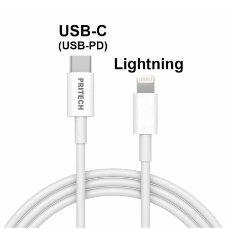 Cabo Lightning / USB-C 2.1A 1M 11W Branco