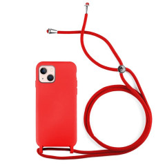 Capa iPhone 14 Plus - Soft Silky Corded Vermelho