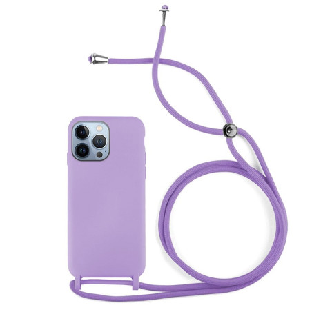 Capa iPhone 14 Pro Max - Soft Silky Corded Lavanda