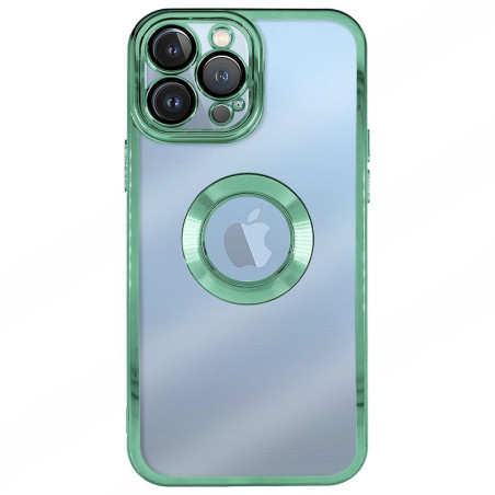 Capa iPhone 14 Plus - Frame Cromado Verde
