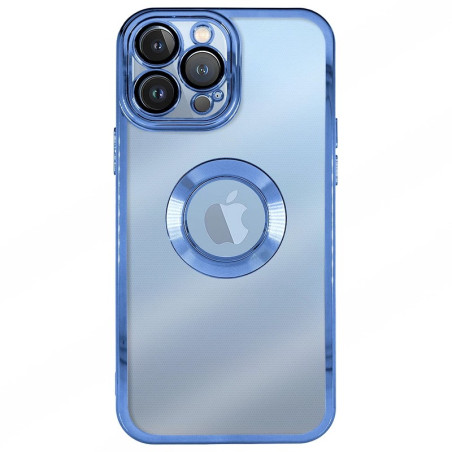 Capa iPhone 14 Pro Max - Frame Cromado Azul