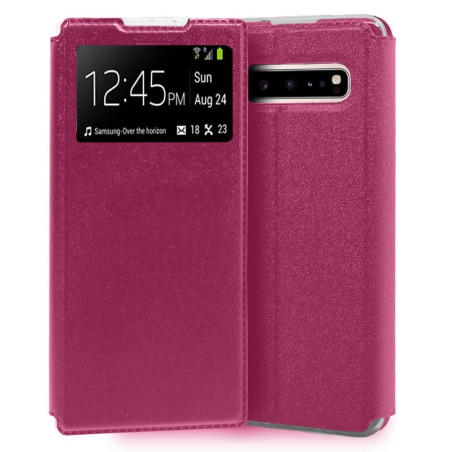 Capa Samsung Galaxy S10 Plus - Flip Janela Lux Rosa