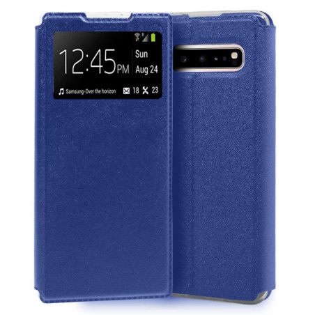 Capa Samsung Galaxy S10 Plus - Flip Janela Lux Azul
