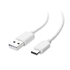 Cabo USB-C / USB-A 2.4A 1 Metro - Branco