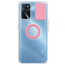 Capa OPPO A54s Transparente Anel Proteção Câmara Rosa
