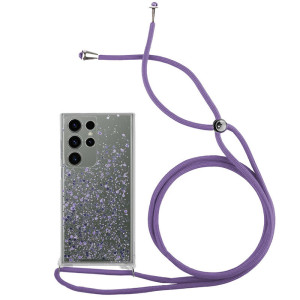 Capa Samsung S23 Ultra Brilhantes Cordão Lilás