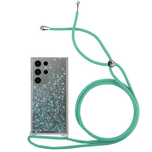 Capa Samsung S23 Ultra Brilhantes Cordão Verde Água