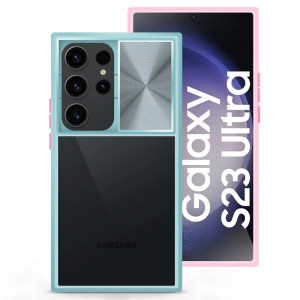 Capa Samsung S23 Ultra Proteção Câmara Frame Verde Água