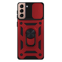 Capa Samsung Galaxy S22 5G Câmara Armor Anel Vermelho