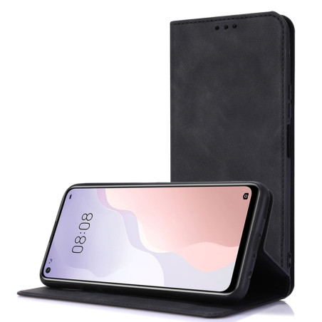 Capa Xiaomi Redmi Note 12 5G Flip Efeito Pele Preto