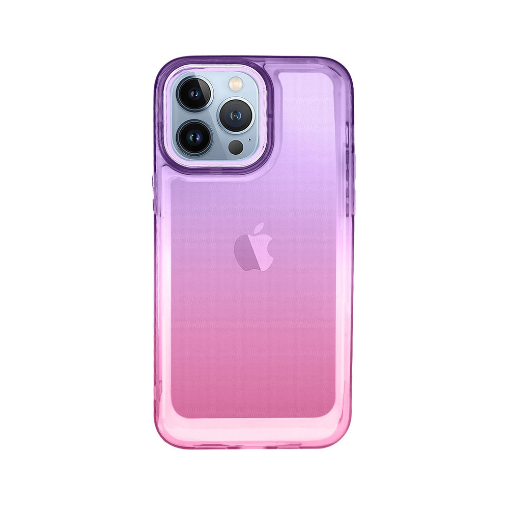 Capa iPhone 14 Pro Space Degradê Lilás Rosa