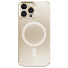 Capa iPhone 14 Pro Metalizada MagSafe Dourado