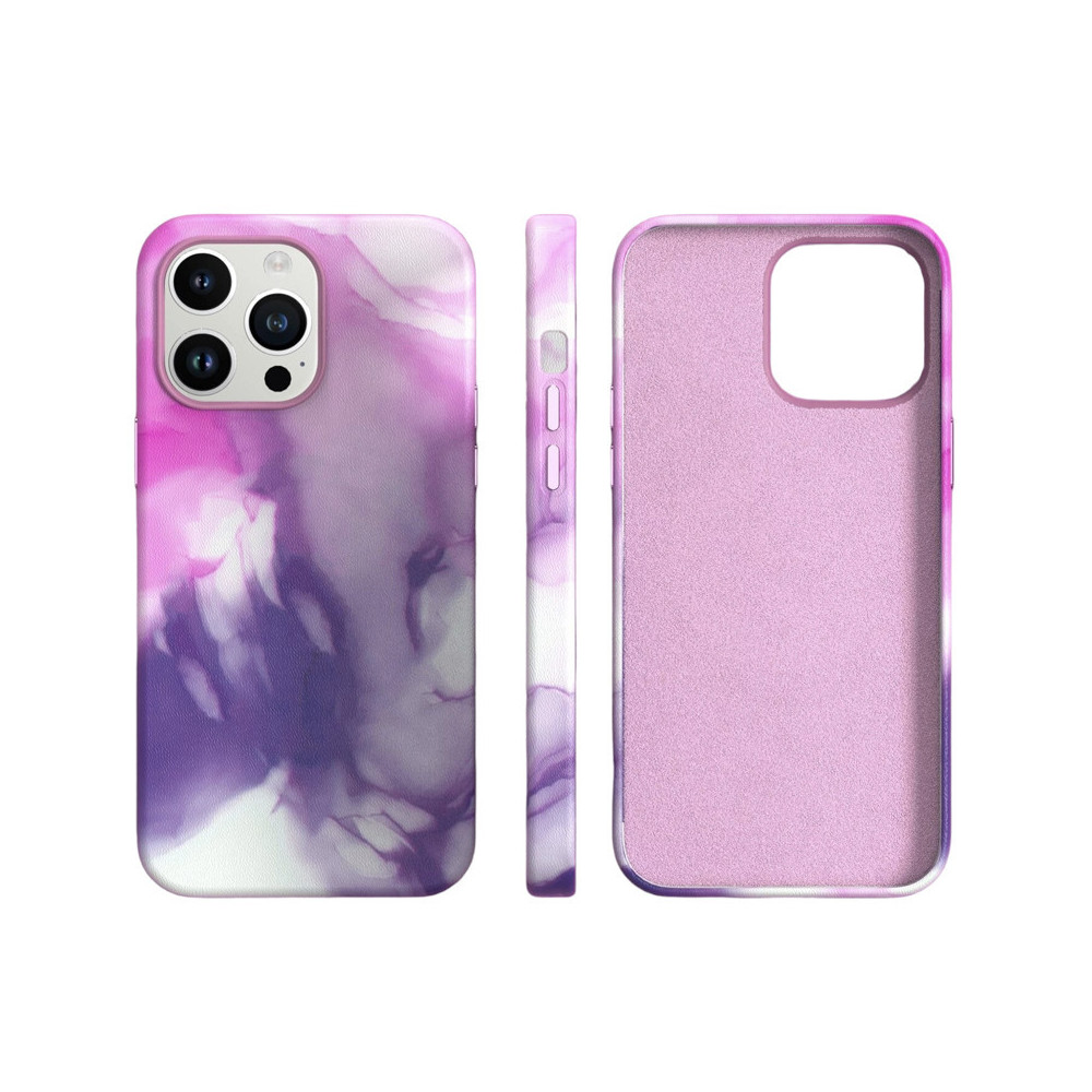Capa iPhone 14 Silky MagSafe Aquarela Lilás Capa iPhone 14 Silky MagSafe Aquarela Lilás