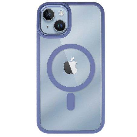 Capa iPhone 14 Frame Premium MagSafe Azul