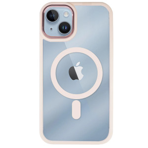 Capa iPhone 14 Frame Premium MagSafe Rosa