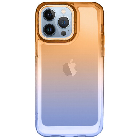 Capa iPhone 13 Pro Max Space Degradê Laranja Azul