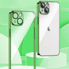 Capa iPhone 13 Pro Max Borda Cromada Verde
