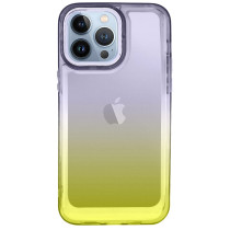 Capa iPhone 13 Pro Space Degradê Preto Amarelo