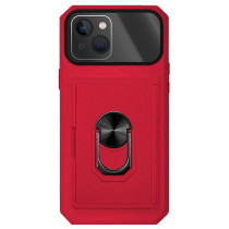 Capa iPhone 13 Armor Cartões Anel Vermelho