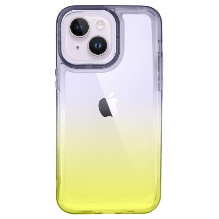 Capa iPhone 14 Space Degradê Preto Amarelo