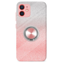 Capa iPhone 12 Brilhantes Anel Rosa