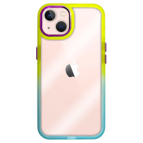 Capa iPhone 12 Frame Degradê Amarelo Azul