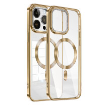 Capa iPhone 12 Frame Metalizado MagSafe Dourado