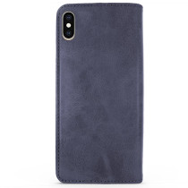 Capa iPhone XS Max Flip Efeito Pele Azul