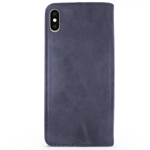 Capa iPhone XS Max Flip Efeito Pele Azul