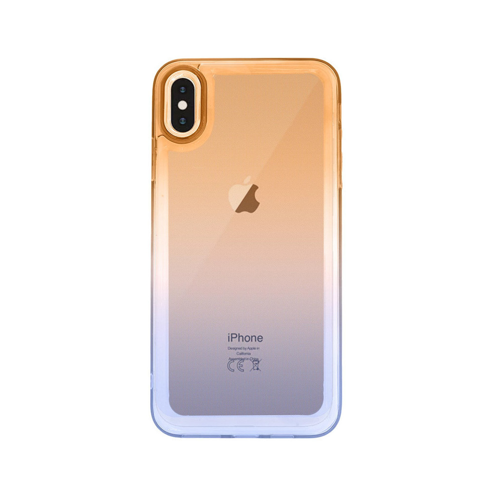 Capa iPhone XS Max Space Degradê Laranja Azul