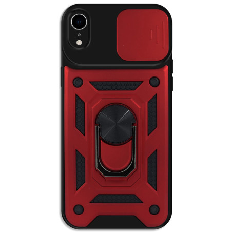 Capa iPhone XR Câmara Armor Anel Vermelho