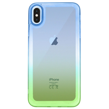 Capa iPhone X / XS Space Degradê Azul Verde
