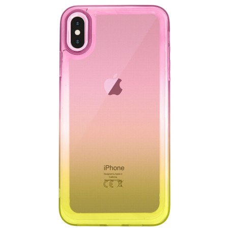 Capa iPhone X / XS Space Degradê Rosa Amarelo