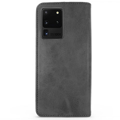 Capa Samsung S20 Ultra Flip Efeito Pele Preto