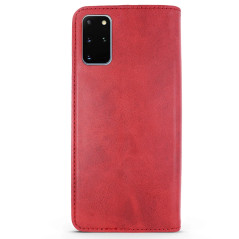 Capa Samsung S20 Flip Efeito Pele Vermelho