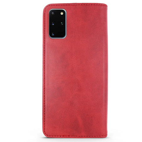 Capa Samsung S20 Flip Efeito Pele Vermelho