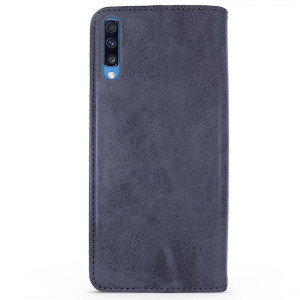 Capa Samsung A70 Flip Efeito Pele Azul