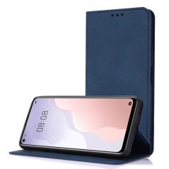 Capa Samsung A52 5G Flip Efeito Pele Azul