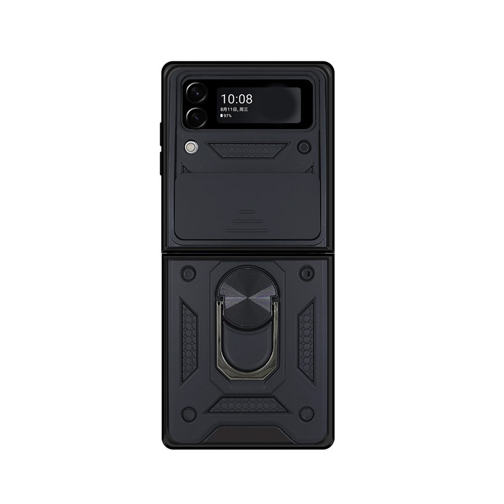 Capa Samsung Z Flip 4 Câmara Armor Anel Preto