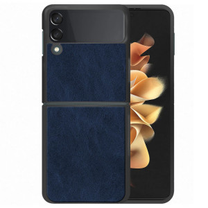 Capa Samsung Z Flip 4 Flip Efeito Pele Azul