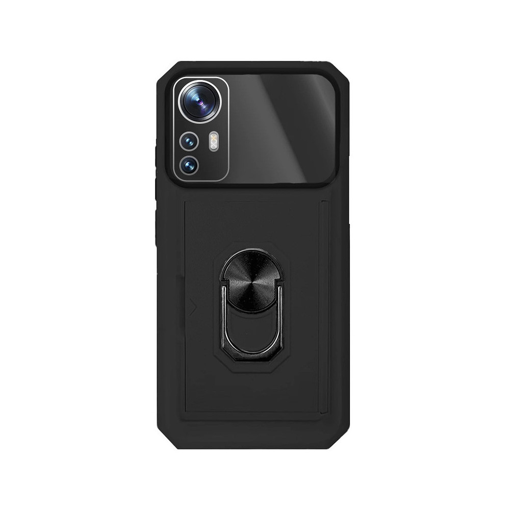 Capa Xiaomi 12X 5G Armor Cartões Anel Preto