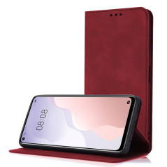 Capa Xiaomi Mi 11i Flip Efeito Pele Vermelho