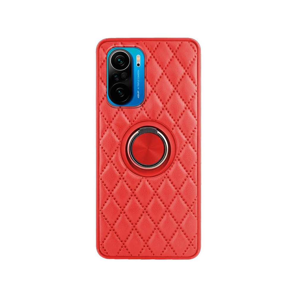 Capa Xiaomi Poco F3 Diamantes Macios Anel Vermelho