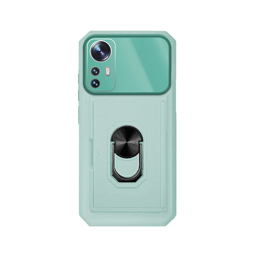 Capa Xiaomi Redmi Note 11 Pro Armor Cartões Anel Verde Água